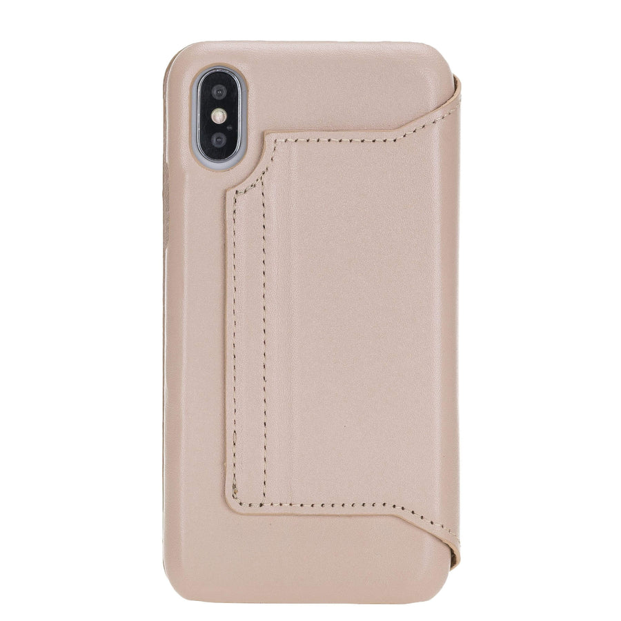 Venice Luxury Pink Leather iPhone X Slim Wallet Case with Card Holder - Venito - 7