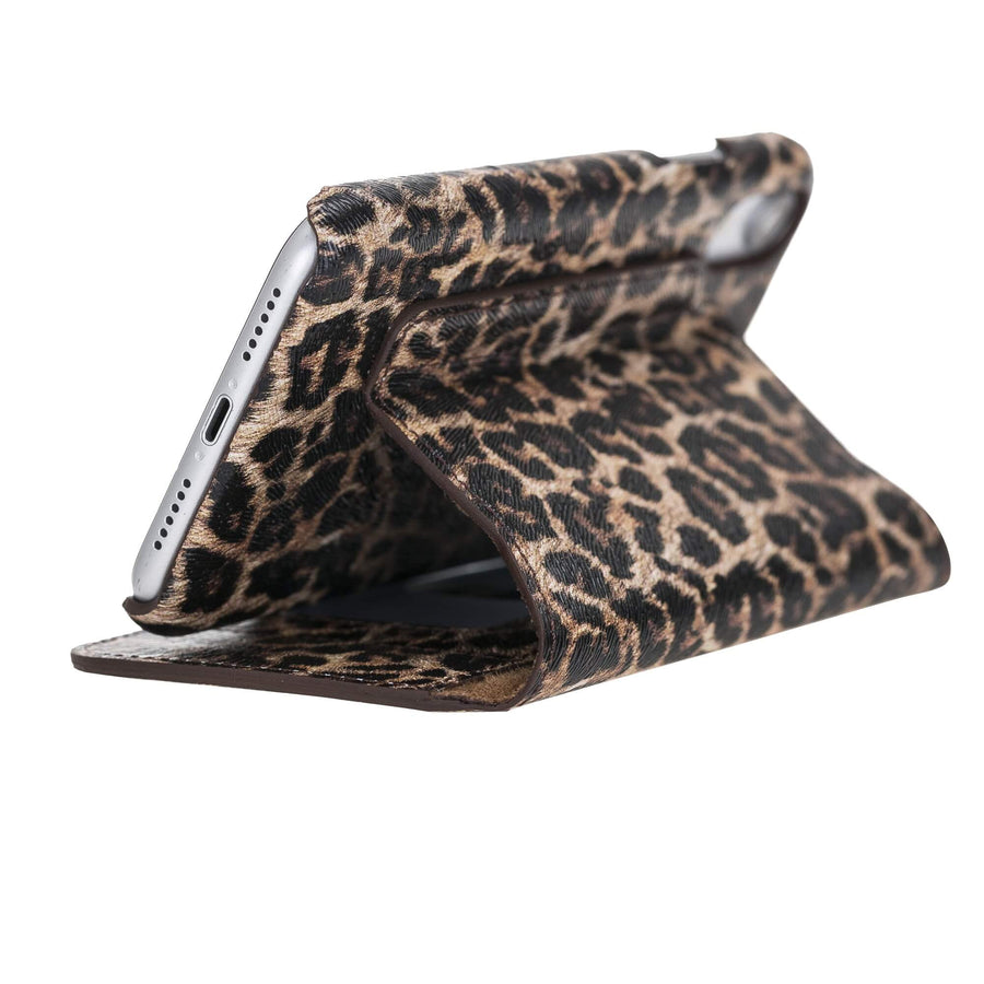 Venice Luxury Leopard Leather iPhone XR Slim Wallet Case with Card Holder - Venito - 2
