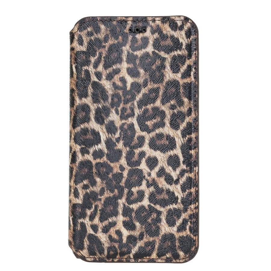 Venice Luxury Leopard Leather iPhone XR Slim Wallet Case with Card Holder - Venito - 6