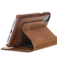 Venice Luxury Brown Leather iPhone XS Slim Wallet Case with Card Holder - Venito - 2
