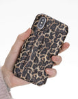 Venice Luxury Leopard Leather iPhone XS Slim Wallet Case with Card Holder - Venito - 3