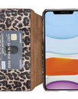 Venice Luxury Leopard Leather iPhone XS Max Slim Wallet Case with Card Holder - Venito - 1