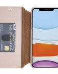 Venice Luxury Pink Leather iPhone XS Max Slim Wallet Case with Card Holder - Venito - 1