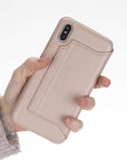 Venice Luxury Pink Leather iPhone XS Max Slim Wallet Case with Card Holder - Venito - 3