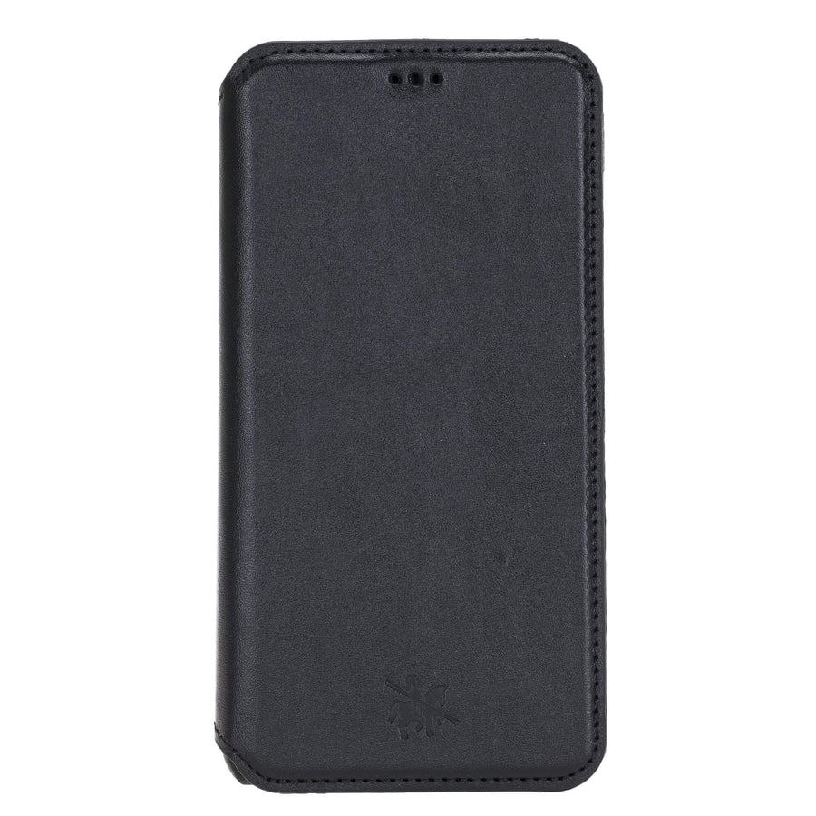 Venice Luxury Black Leather iPhone XS Max Slim Wallet Case with Card Holder - Venito - 6