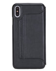 Venice Luxury Black Leather iPhone XS Max Slim Wallet Case with Card Holder - Venito - 7