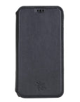 Venice Luxury Black Leather iPhone XS Slim Wallet Case with Card Holder - Venito - 6