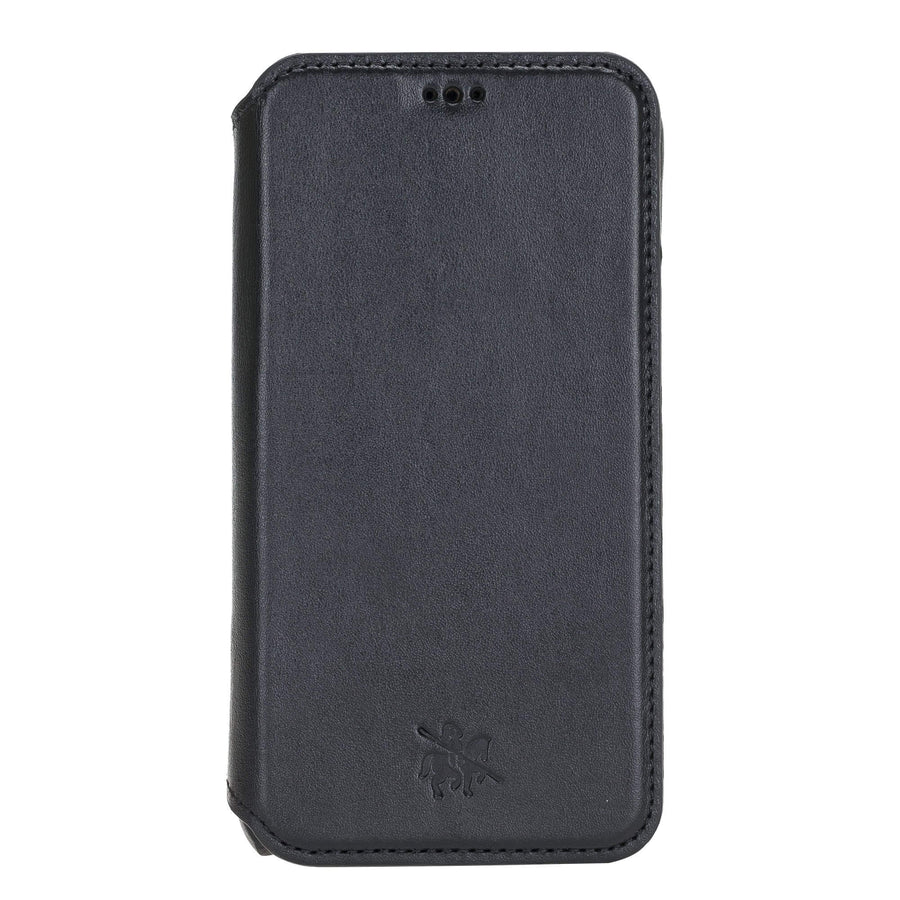 Venice Luxury Black Leather iPhone XS Slim Wallet Case with Card Holder - Venito - 6