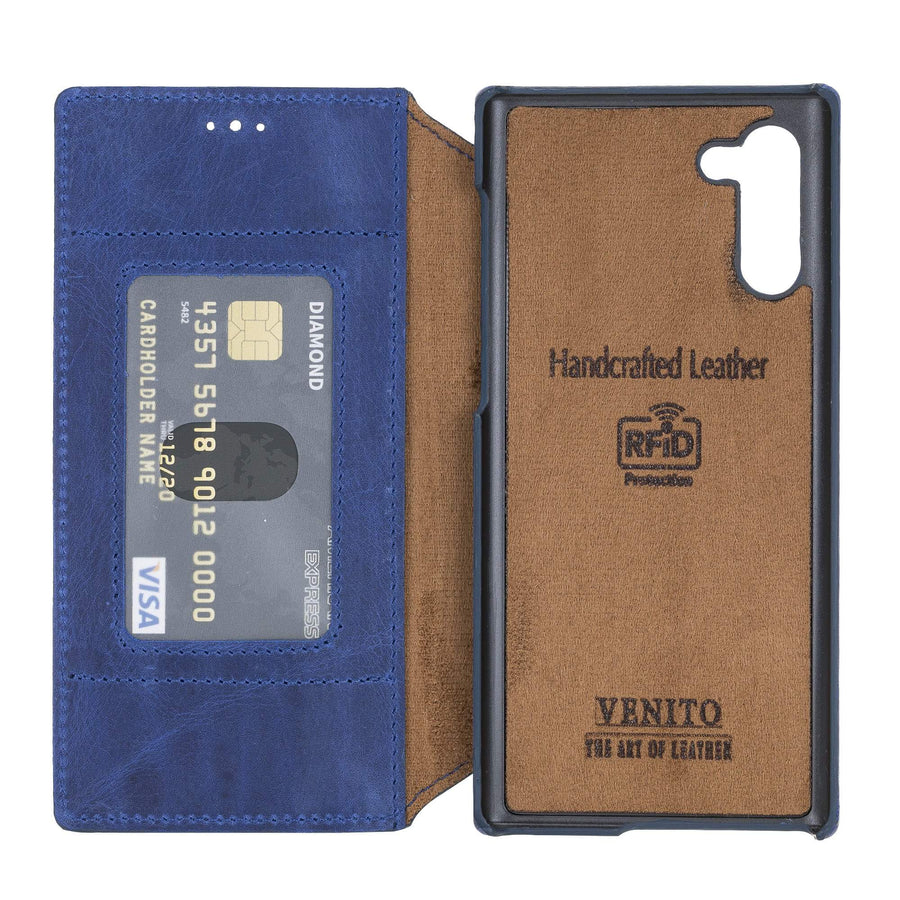 Estuche tipo billetera de cuero con bloqueo RFID Venice para Samsung Galaxy Note 10