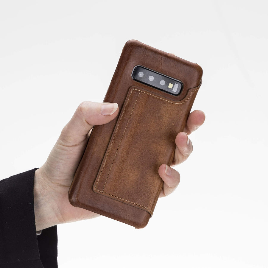 Estuche tipo billetera de cuero con bloqueo RFID Venice para Samsung Galaxy S10