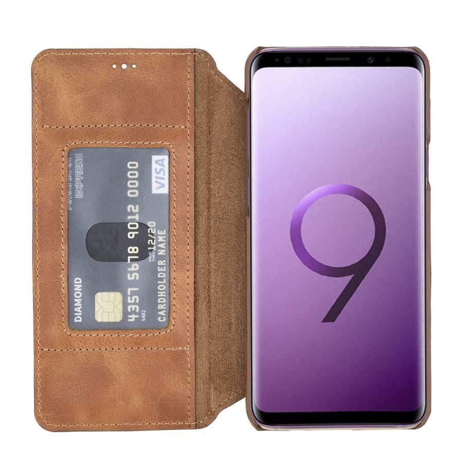 Venice RFID Blocking Leather Wallet Stand Case for Samsung Galaxy S9 Plus