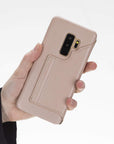 Estuche tipo billetera de cuero con bloqueo RFID Venice para Samsung Galaxy S9 Plus