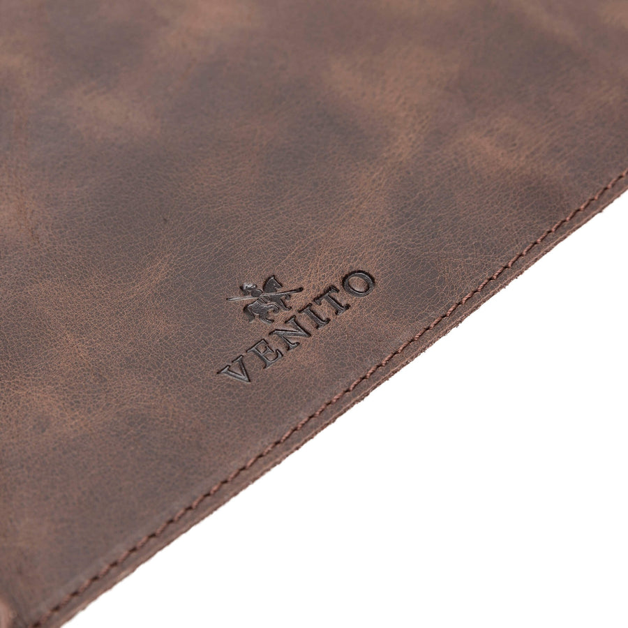 Venito Premium Leather Desk Mat (31.5 x 14.6 inch) - Medium Mouse Mat for Home Office Accessories (Antique Brown)