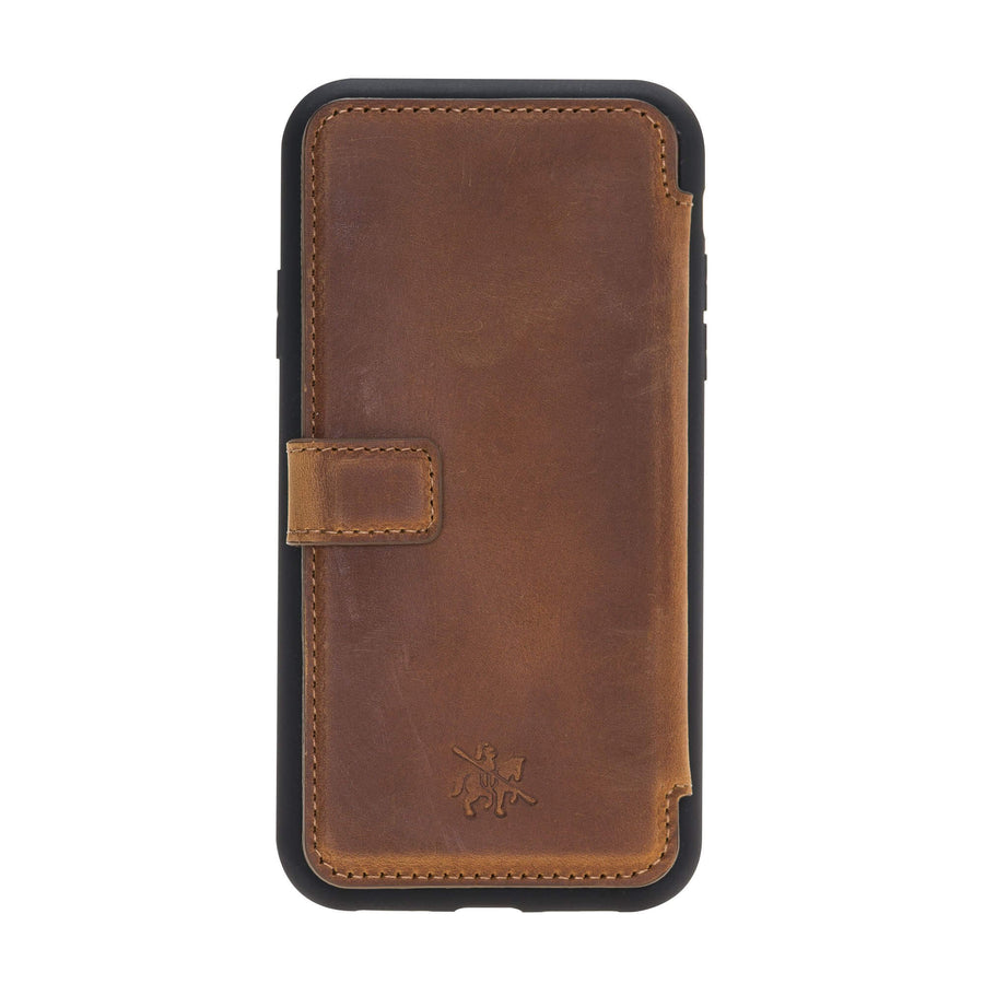 Verona Luxury Brown Leather iPhone 11 Flip-Back Wallet Case with Card Holder - Venito - 8