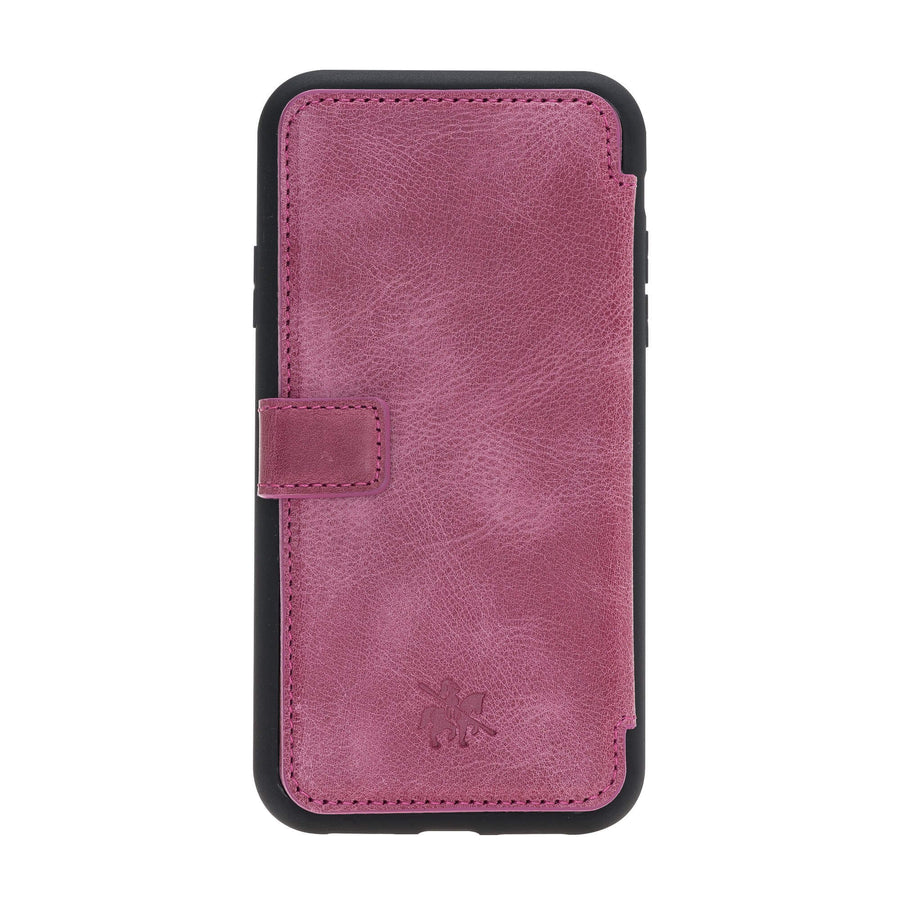 Verona Luxury Pink Leather iPhone 11 Flip-Back Wallet Case with Card Holder - Venito - 8
