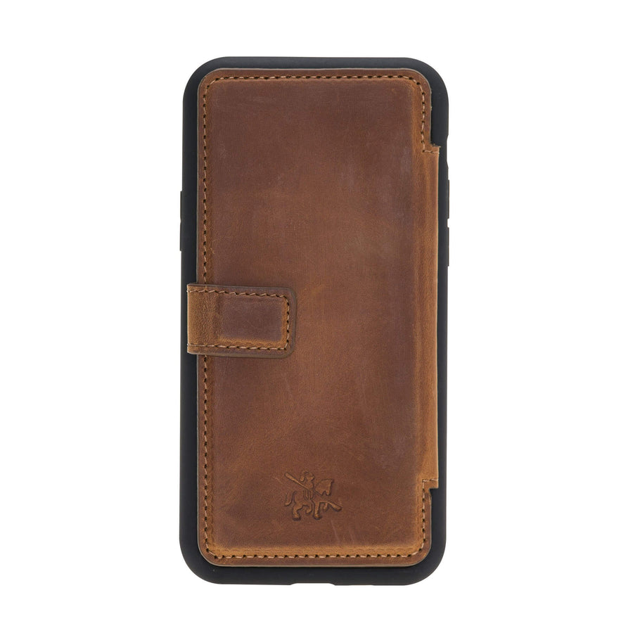 Verona Luxury Brown Leather iPhone 11 Pro Flip-Back Wallet Case with Card Holder - Venito - 8