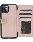 Verona Luxury Nude Pink Leather iPhone 11 Pro Max Flip-Back Wallet Case with Card Holder - Venito - 1
