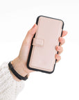 Verona Luxury Nude Pink Leather iPhone 11 Pro Max Flip-Back Wallet Case with Card Holder - Venito - 3