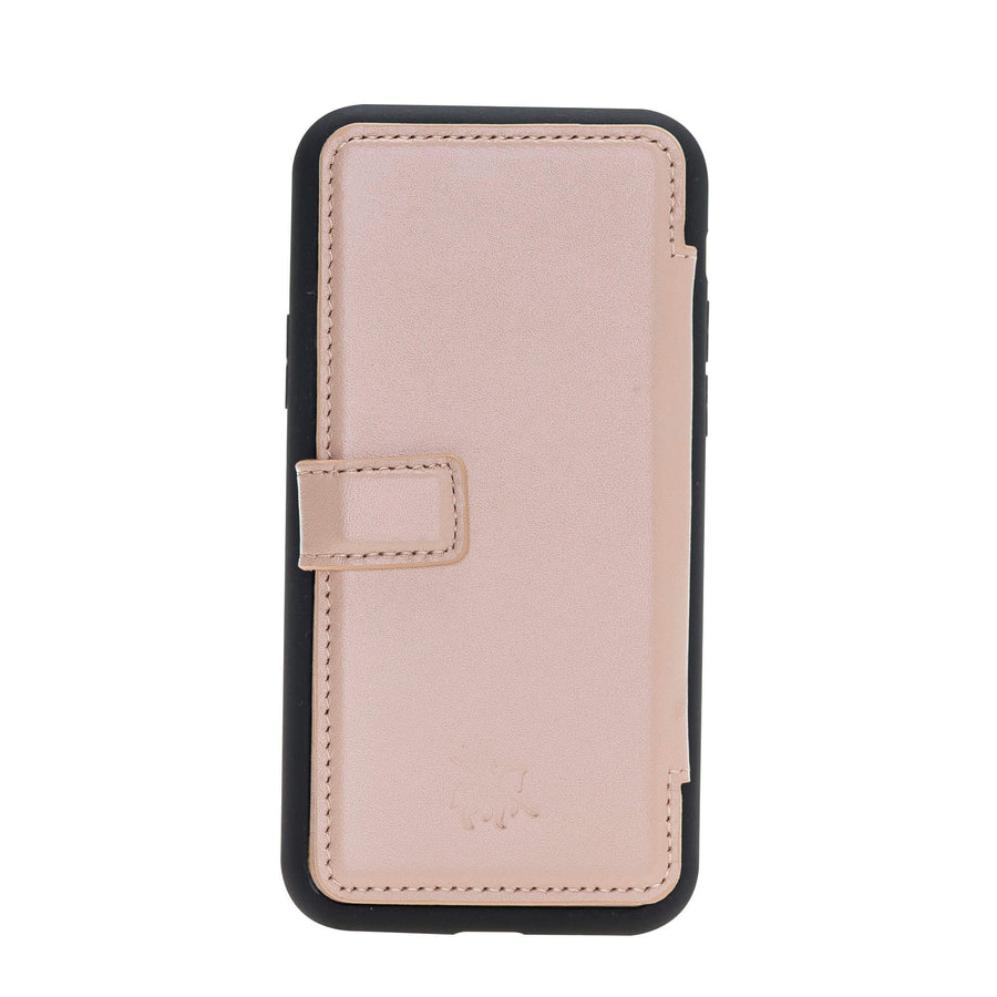 Verona Luxury Nude Pink Leather iPhone 11 Pro Max Flip-Back Wallet Case with Card Holder - Venito - 8