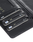 Verona Luxury Black Leather iPhone 11 Pro Max Flip-Back Wallet Case with Card Holder - Venito - 4