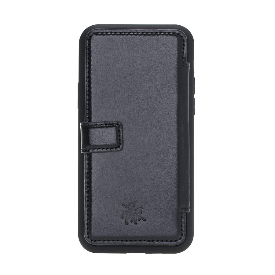 Verona Luxury Black Leather iPhone 11 Pro Flip-Back Wallet Case with Card Holder - Venito - 8