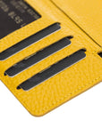 Verona Luxury Yellow Leather iPhone 11 Pro Flip-Back Wallet Case with Card Holder - Venito - 4