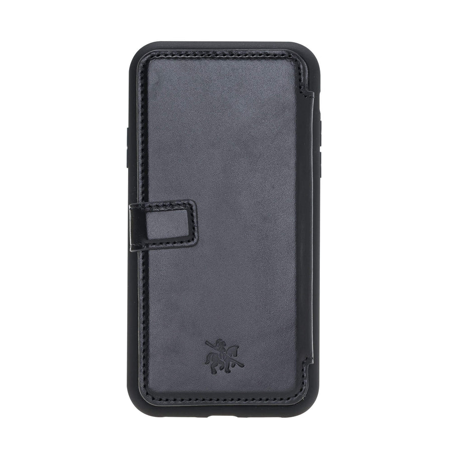 Verona Luxury Black Leather iPhone 11 Flip-Back Wallet Case with Card Holder - Venito - 8