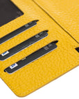 Verona Luxury Yellow Leather iPhone 11 Flip-Back Wallet Case with Card Holder - Venito - 4