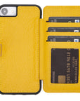 Verona Luxury Yellow Leather iPhone 6 Flip-Back Wallet Case with Card Holder - Venito - 1