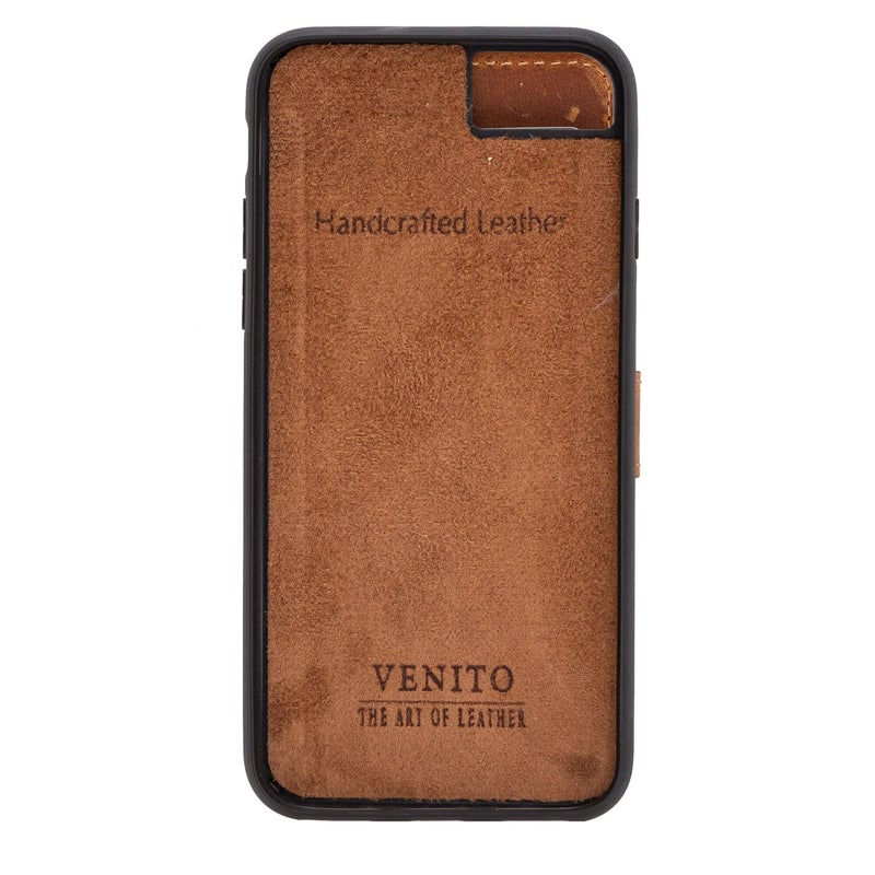 Verona Luxury Brown Leather iPhone 6S Flip-Back Wallet Case with Card Holder - Venito - 4
