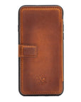 Verona Luxury Brown Leather iPhone 6S Flip-Back Wallet Case with Card Holder - Venito - 7