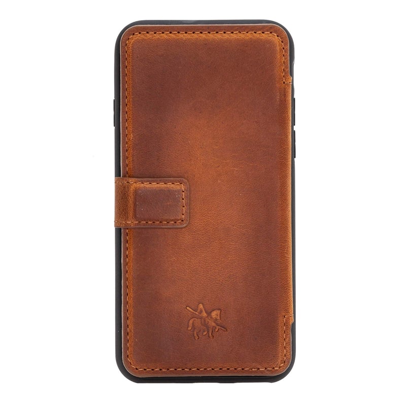 Verona Luxury Brown Leather iPhone 6S Flip-Back Wallet Case with Card Holder - Venito - 7