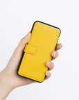 Verona Luxury Yellow Leather iPhone 6S Flip-Back Wallet Case with Card Holder - Venito - 2