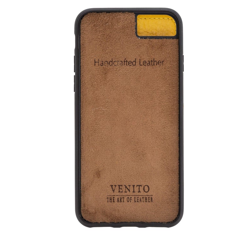 Verona Luxury Yellow Leather iPhone 6S Flip-Back Wallet Case with Card Holder - Venito - 4