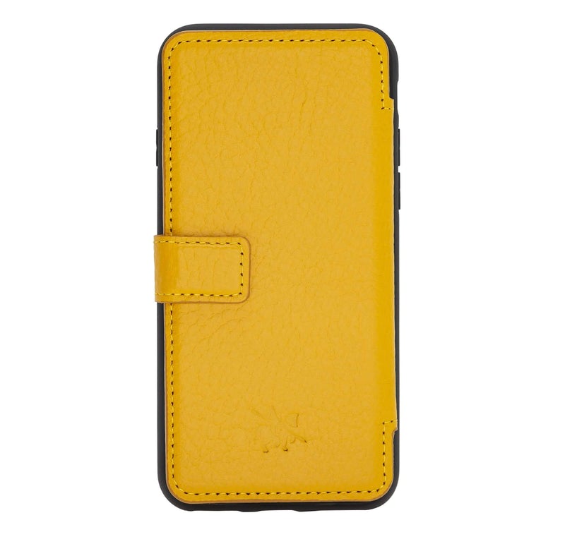 Verona Luxury Yellow Leather iPhone 6S Flip-Back Wallet Case with Card Holder - Venito - 7