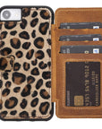 Verona Luxury Leopard Leather iPhone 7 Flip-Back Wallet Case with Card Holder - Venito - 1