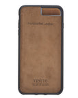 Verona Luxury Brown Leather iPhone 7 Plus Flip-Back Wallet Case with Card Holder - Venito - 5