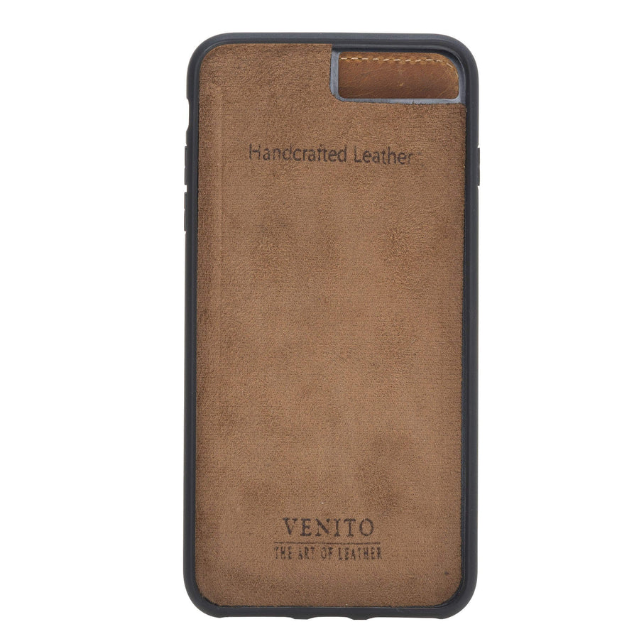 Verona Luxury Yellow Leather iPhone 8 Plus Flip-Back Wallet Case with Card Holder - Venito - 5