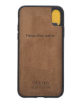 Verona Luxury Yellow Leather iPhone X Flip-Back Wallet Case with Card Holder - Venito - 5