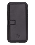 Verona Luxury Black Leather iPhone XR Flip-Back Wallet Case with Card Holder - Venito - 8