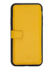 Verona Luxury Yellow Leather iPhone XR Flip-Back Wallet Case with Card Holder - Venito - 8