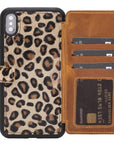 Verona Luxury Leopard Leather iPhone XS Max Flip-Back Wallet Case with Card Holder - Venito - 1