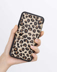 Verona Luxury Leopard Leather iPhone XS Max Flip-Back Wallet Case with Card Holder - Venito - 2