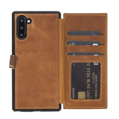 Verona - Funda tipo cartera delgada de piel con bloqueo RFID para Samsung Galaxy Note 10