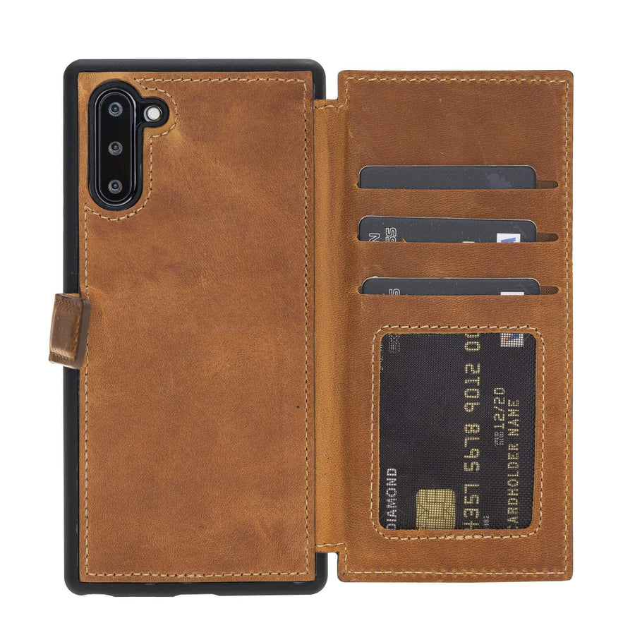 Verona - Funda tipo cartera delgada de piel con bloqueo RFID para Samsung Galaxy Note 10