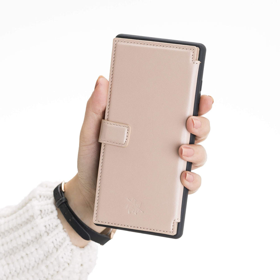 Verona Funda tipo billetera delgada de cuero con bloqueo RFID para Samsung Galaxy Note 10 Plus