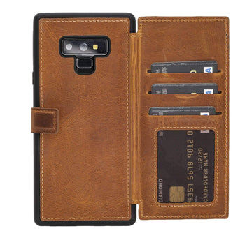 Verona - Funda tipo cartera delgada de piel con bloqueo RFID para Samsung Galaxy Note 9