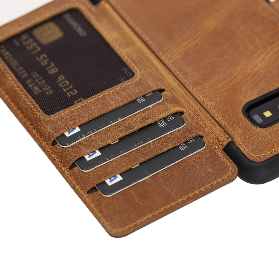 Verona Funda tipo billetera delgada de cuero con bloqueo RFID para Samsung Galaxy S10 Plus