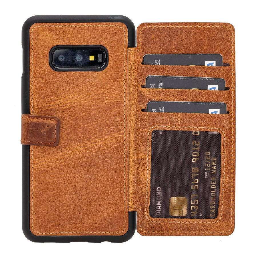 Verona - Funda tipo cartera delgada de piel con bloqueo RFID para Samsung Galaxy S10e