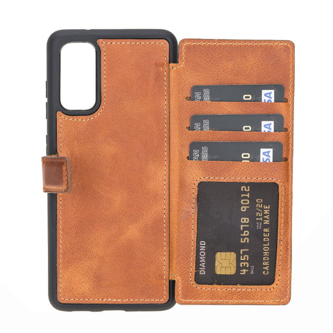 Verona RFID Blocking Leather Slim Wallet Case for Samsung Galaxy S20